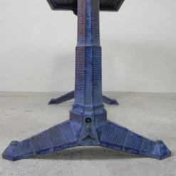Table de bistrot Art déco avec structure en fonte et plateau en pin, années 1930