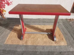 table de bistrot, bois et aluminium
