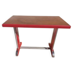table de bistrot, bois et aluminium