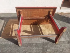 table de bistrot, bois et aluminium
