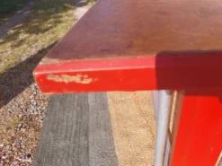 table de bistrot, bois et aluminium