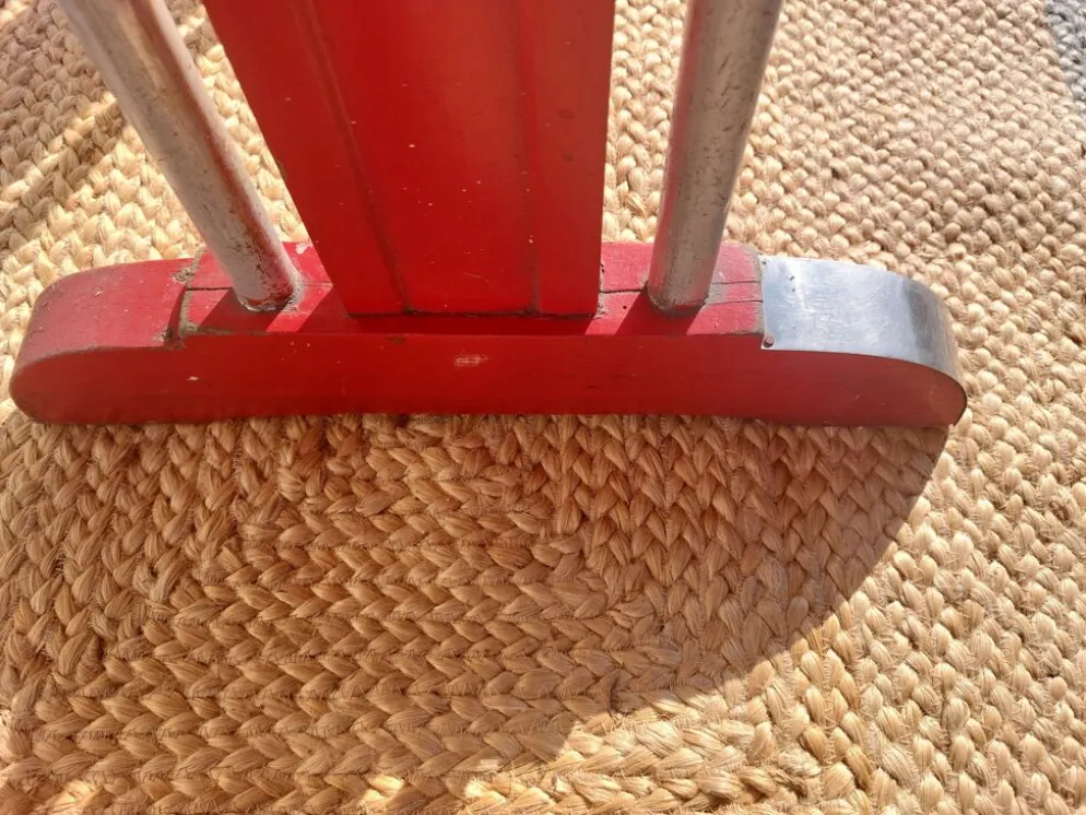 table de bistrot, bois et aluminium