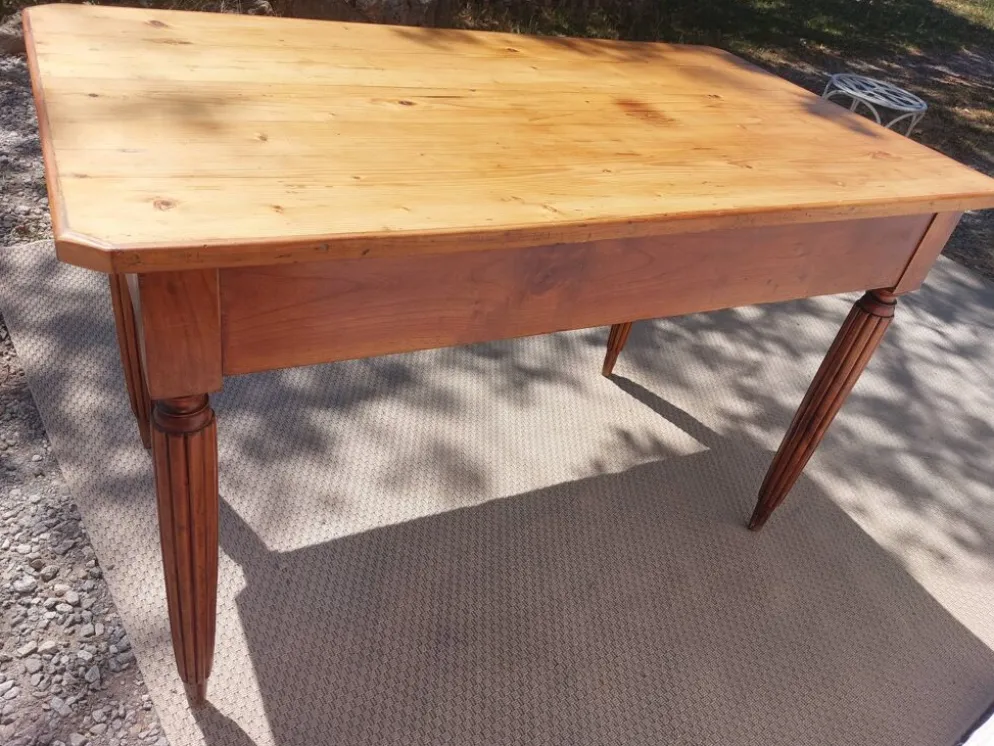table de bistrot, campagne ou bureau, 2 tiroirs