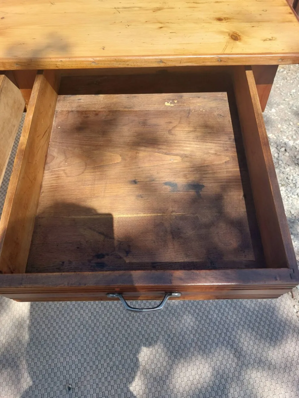 table de bistrot, campagne ou bureau, 2 tiroirs