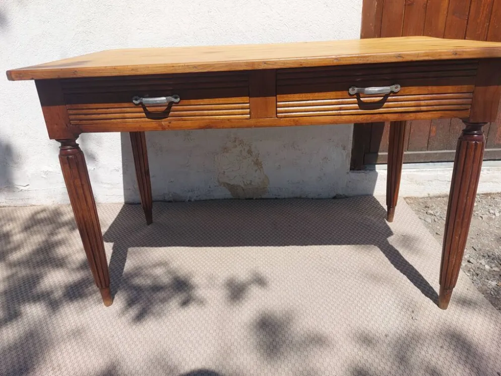 table de bistrot, campagne ou bureau, 2 tiroirs