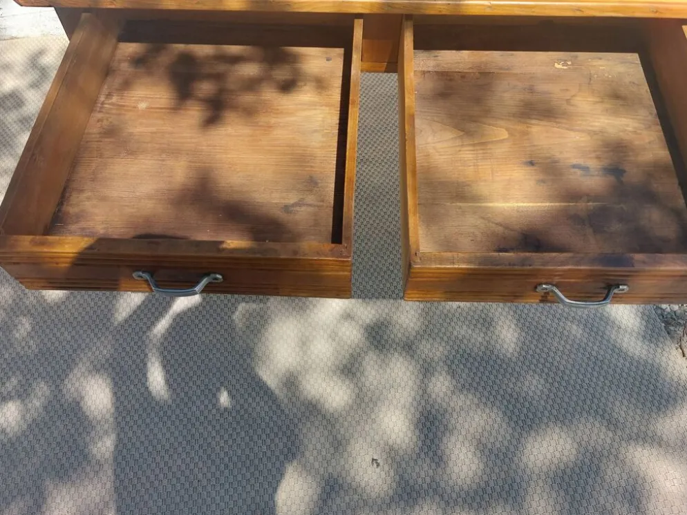 table de bistrot, campagne ou bureau, 2 tiroirs