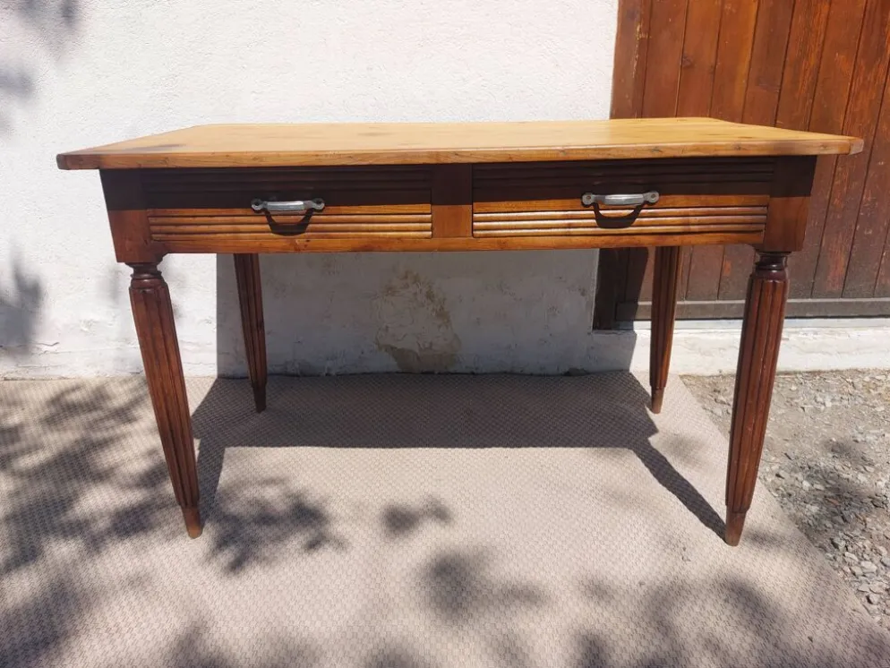 table de bistrot, campagne ou bureau, 2 tiroirs