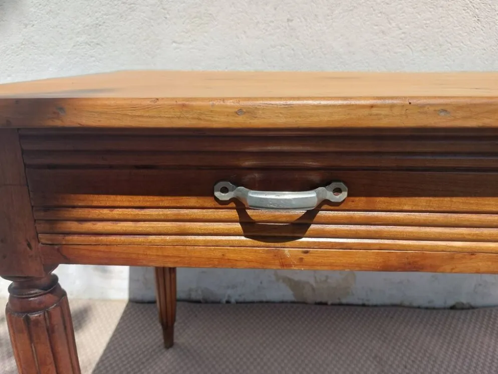table de bistrot, campagne ou bureau, 2 tiroirs