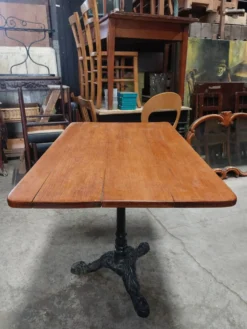 Table de bistrot en fonte 1m