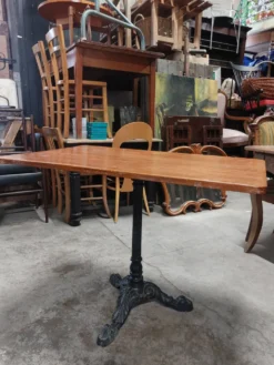 Table de bistrot en fonte 1m