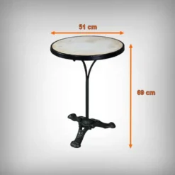 Table de Bistrot en Marbre – 1900