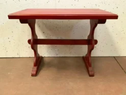 Table de bistrot ou jardin en sapin patiné XX siècle