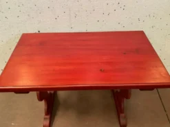 Table de bistrot ou jardin en sapin patiné XX siècle