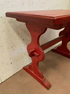 Table de bistrot ou jardin en sapin patiné XX siècle