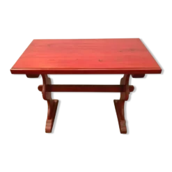 Table de bistrot ou jardin en sapin patiné XX siècle