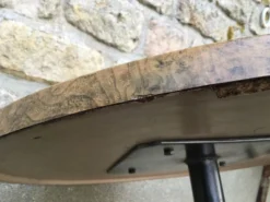 Table de bistrot piétement acier années 70/80