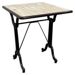 Table de bistrot piétement fonte - travail moderne