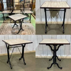 Table de bistrot piétement fonte - travail moderne