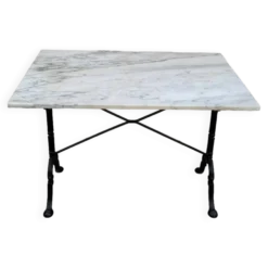 Table de bistrot restaurant en marbre et fonte