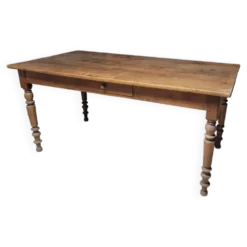 Table de bistrot restaurant en chêne massif ancienne, 1900s -1m53