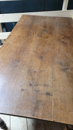 Table de bistrot restaurant en chêne massif ancienne, 1900s -1m53