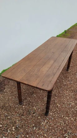 Table de bistrot restaurant rustique en chêne massif époque 1900 -1m85