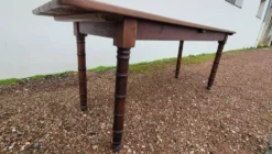 Table de bistrot restaurant rustique en chêne massif époque 1900 -1m85