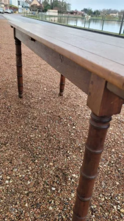 Table de bistrot restaurant rustique en chêne massif époque 1900 -1m85
