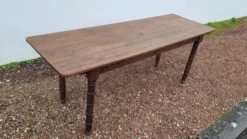 Table de bistrot restaurant rustique en chêne massif époque 1900 -1m85