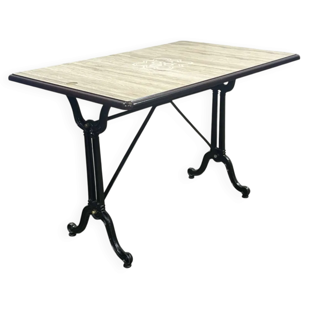 Table de bistrot - travail moderne, piétement en fonte