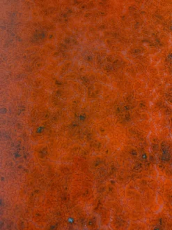 Table de bistrot vintage céramique rouge orangé