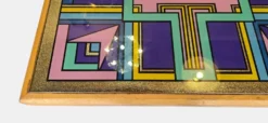 Table de bistrot vintage peint à la main par Bing, Cannes, années 1990