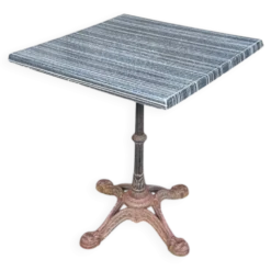 Table de bistrot vintage piétement en fonte