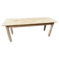 Table de café, bistrot alsacienne en sapin naturel brut, 1930