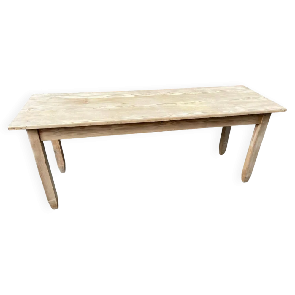 Table de café, bistrot alsacienne en sapin naturel brut, 1930