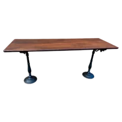 Table de café bistrot brasserie vintage 1890-1910 fonte & sapin