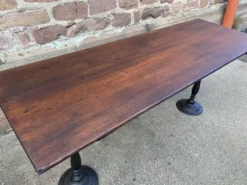 Table de café bistrot brasserie vintage 1890-1910 fonte & sapin