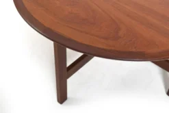 Table de canapé ronde en teck par ASKO