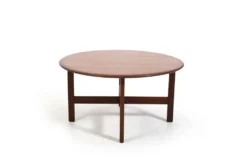 Table de canapé ronde en teck par ASKO