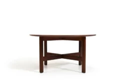 Table de canapé ronde en teck par ASKO