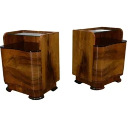 Table de chevet Art Déco des années 1940, Tchécoslovaquie