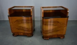 Table de chevet Art Déco des années 1940, Tchécoslovaquie