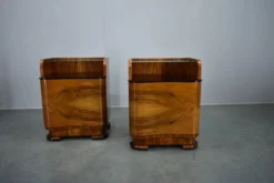 Table de chevet Art Déco des années 1940, Tchécoslovaquie
