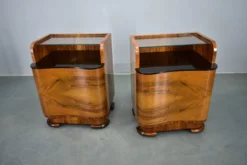Table de chevet Art Déco des années 1940, Tchécoslovaquie
