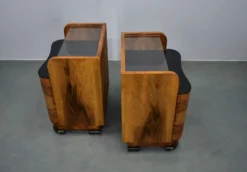 Table de chevet Art Déco des années 1940, Tchécoslovaquie
