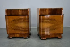 Table de chevet Art Déco des années 1940, Tchécoslovaquie