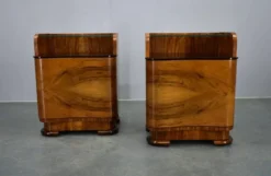 Table de chevet Art Déco des années 1940, Tchécoslovaquie