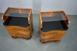 Table de chevet Art Déco des années 1940, Tchécoslovaquie