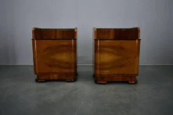 Table de chevet Art Déco des années 1940, Tchécoslovaquie