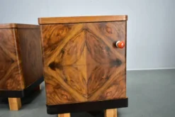 Table de chevet Art Déco des années 1938, Tchécoslovaquie